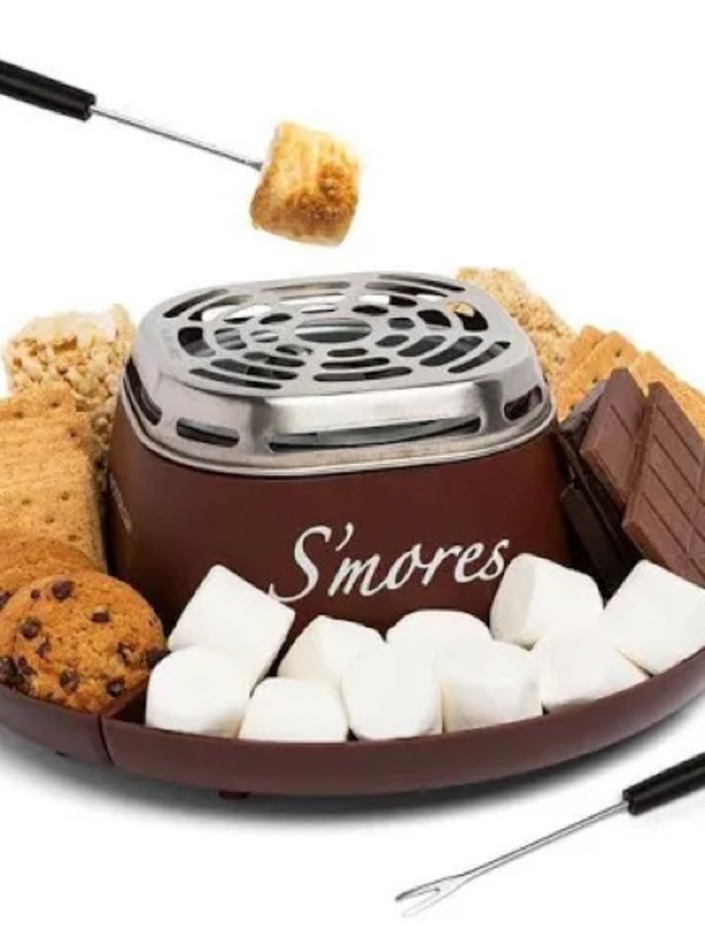 Nostalgia Indoor Electric Stainless Steel S'mores Maker